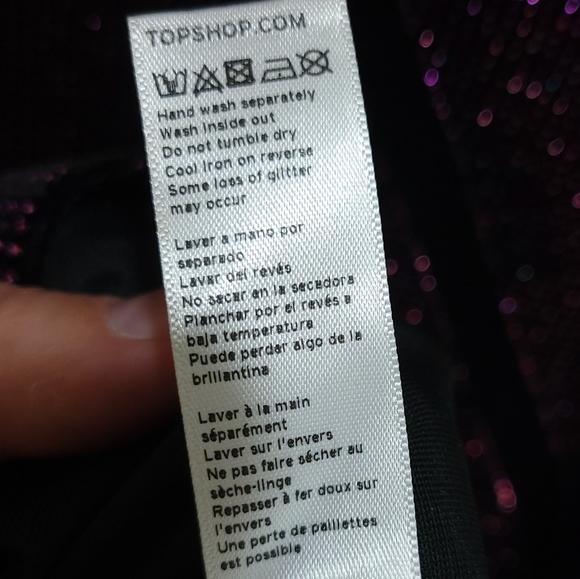 NWOT Topshop Sparkly Velour Dress - Picture 9 of 10
